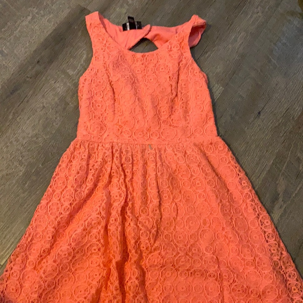 Women’s Coral Open Back Dress
